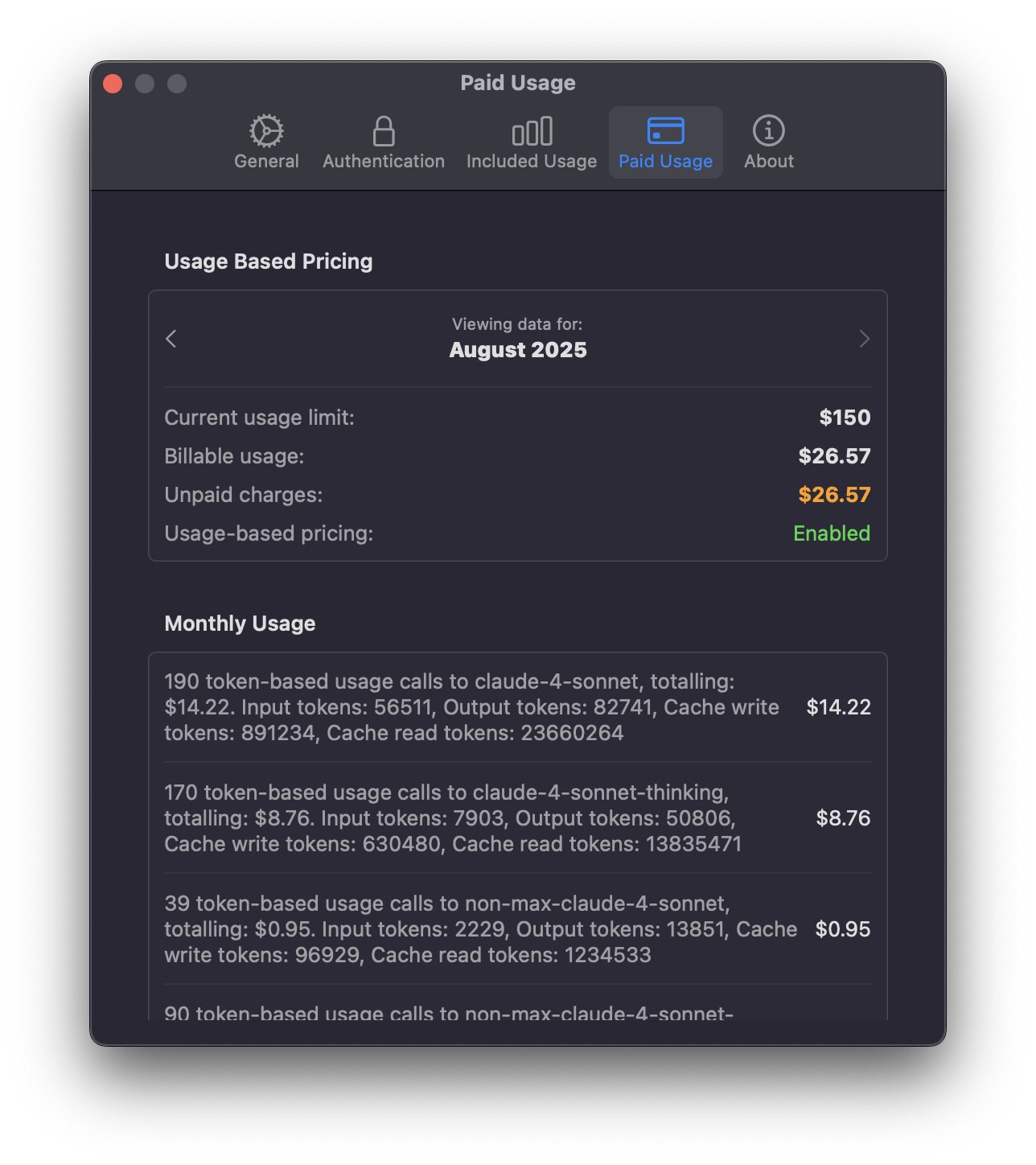 Cursor Usage Widget Monitor Your Cursor AI API Usage